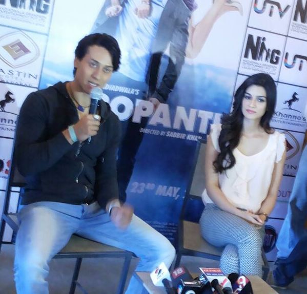 Tiger Shroff in Ahmedabad with Kriti Sanon for Promotion Heropanti Movie