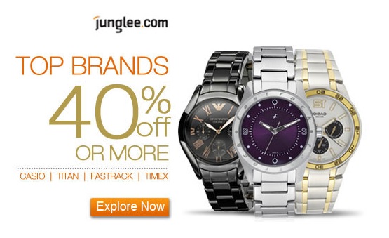 Branded Watched CASIO TITAN FASTRACK TIMEX on Heavy Discount Price at JUNGLEE.com Online Shopping Store