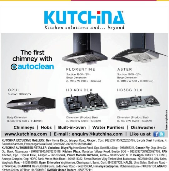 Kutchina kitchen solutions in Vadodara Gujarat