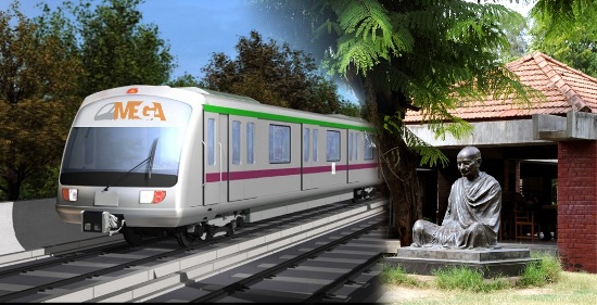 Metro Train Project in Gujarat - Metro Train Project Ahmedabad to Gandhinagar - Route