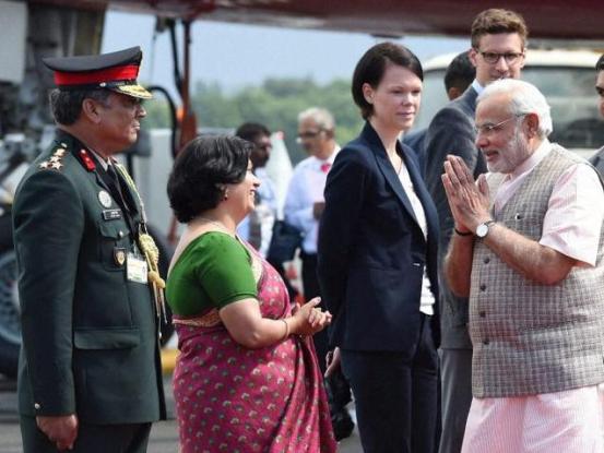 Narendra Modi in Brazil Indian Prime Minister Narendra Modi in Brazil on 13 July 2014 for BRICKS Summit