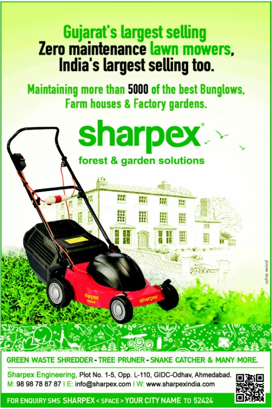 SHARPEX FOREST and GARDEN SOLUTIONS in Ahmedabad Gujarat  Maintenance Free Lawn Mowers