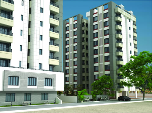 Durga Heights in Vadodara 2 BHK Luxurious Flats at Mujmahuda Vadodara by Trinity Land Developers