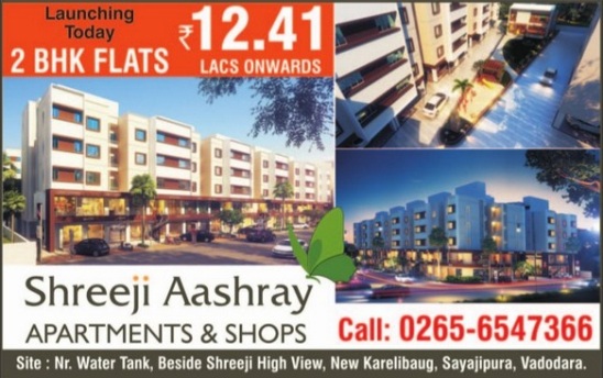 Shreeji Aashray in Vadodara 2 BHK Apartments  Shops at Sayajipura Vadodara