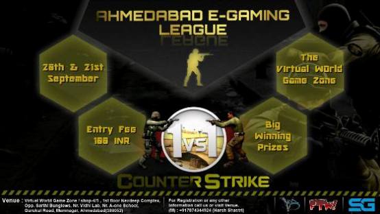 E Gaming League at Virtual World Cafe and Team Ahmedabad