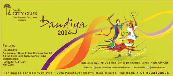 Neel's City Club Navratri Dandiya Raas Mahotsav 2014 at Rajkot