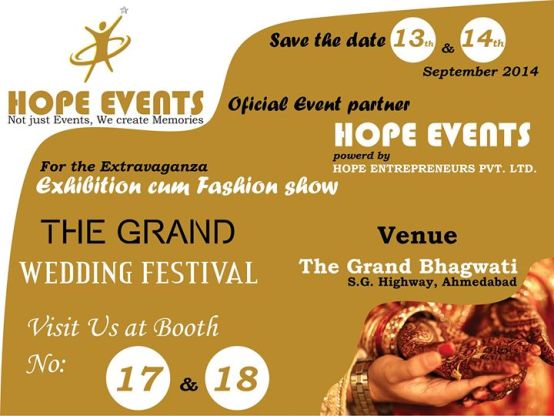 The Grand Wedding Festival 2014 Exhibition cum Fashion Show at Ahmedabad on September