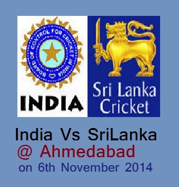 India Vs Srilanka ODI Cricket Match at Motera Stadium Ahmedabad on 6th November 2014