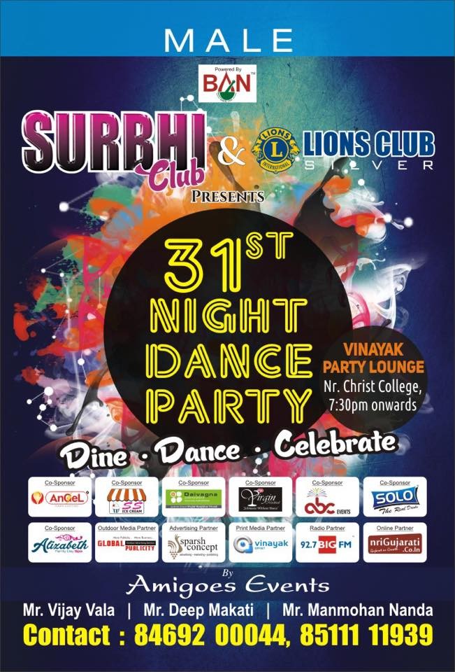 BAN Labs Presents 31st Night Dance Party 2014 in Rajkot by SURBHI Club & Lions Club Silver