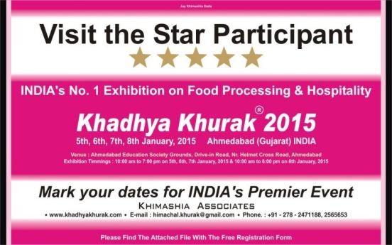 Khadhya Khurak 2015 Exhibition in Ahmedabad Gujarat