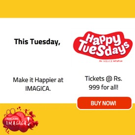 Happy Tuesday Offers at Adlabs IMAGICA Tickets @ Rs.999 for All Inclusive