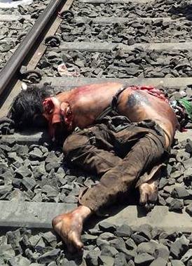 Railway Track Accidents Images near Wankaner Gujarat - Suicide Case Photos  Very Bad Pictures