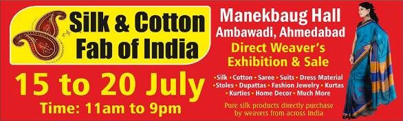 Silk & Cotton Fab of India Exhibition 2015 in Ahmedabad at Manekbaug Hall