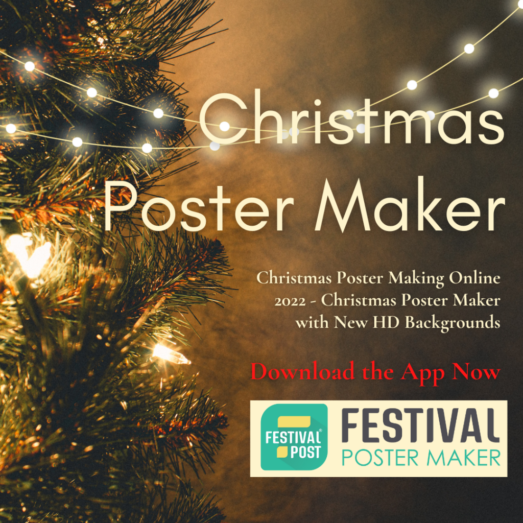 Christmas Poster Making Online 2022 - Christmas Poster Maker with New HD Backgrounds