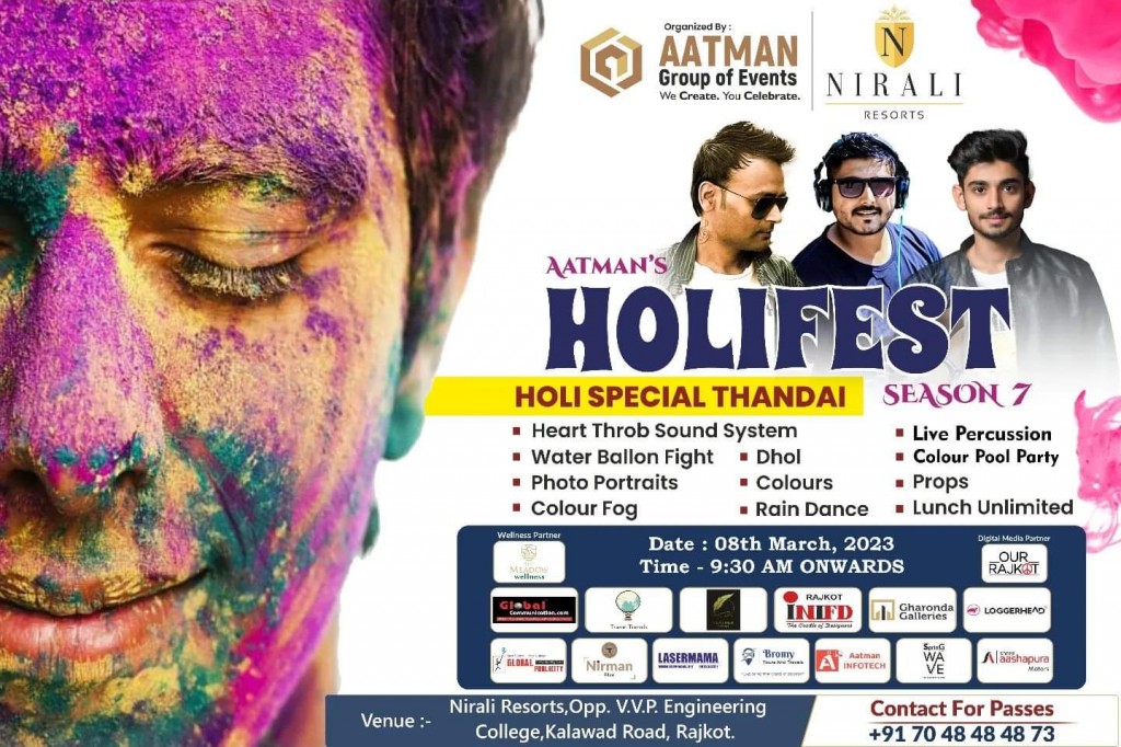 Aatman’s offers Biggest Holi Event Holifest Season 7 in Rajkot