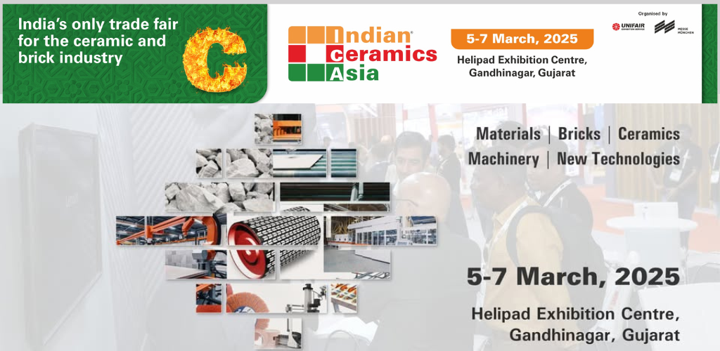 Indian Ceramics Asia 2025 Gandhinagar - ICA Exhibition at Helipad Exhibition Centre