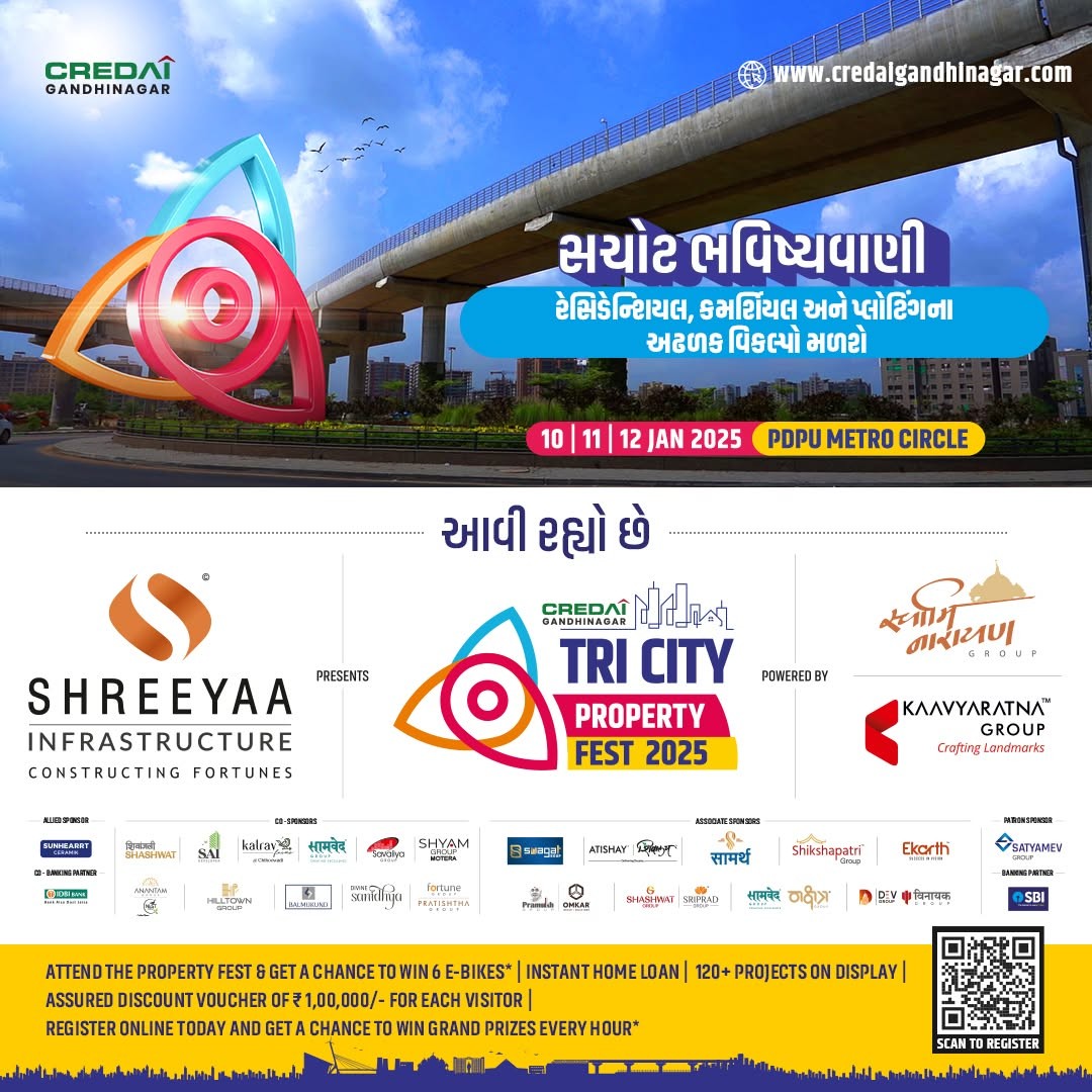 Tri City Property Fest 2025 Gandhinagar at PDPU Metro Circle In Gujarat